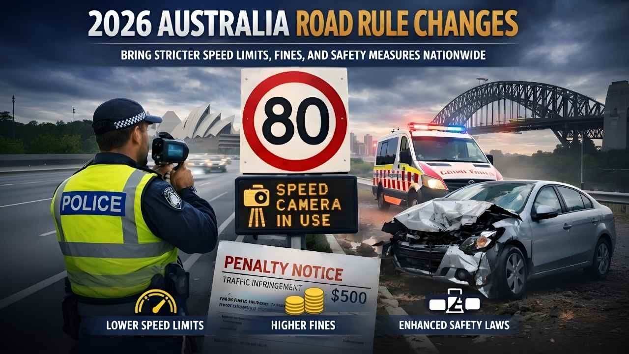 2026 Australia Road Rule Changes Bring Stricter Speed Limits, Fines, And Safety Measures Nationwide