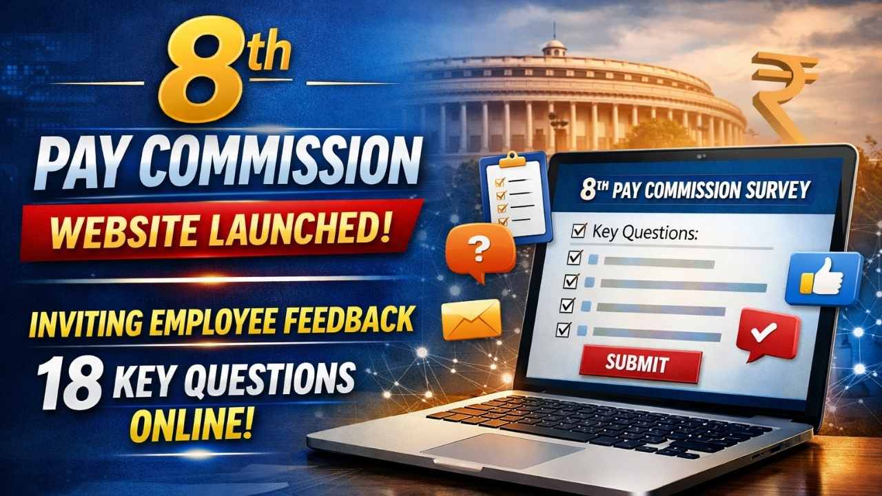 8th Pay Commission Website Launched, Inviting Employee Feedback Through 18 Key Questions Online