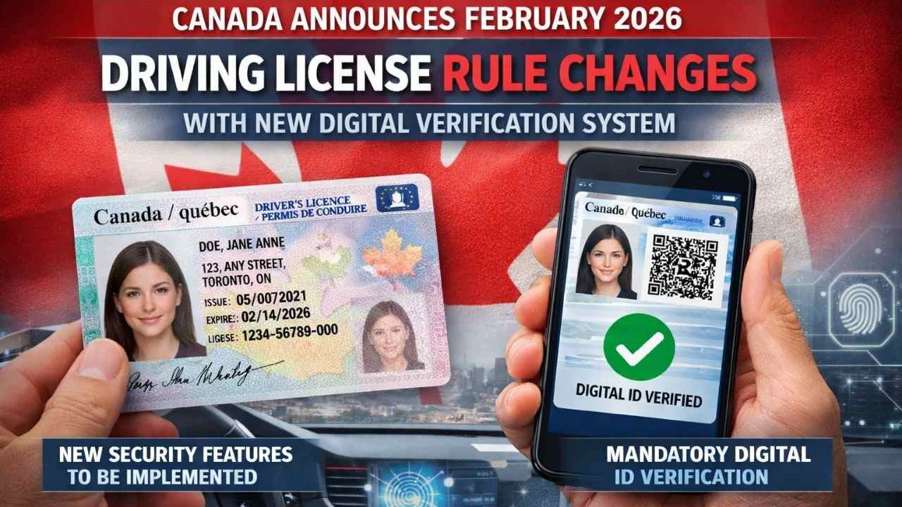 Canada Announces February 2026 Driving License Rule Changes With New Digital Verification System