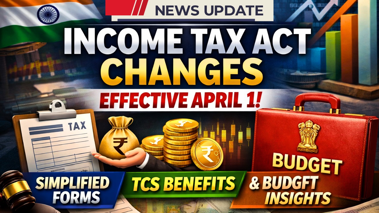 2026 Income Tax Act Changes Effective April 1! Simplified Forms, TCS Benefits & Budget Insights