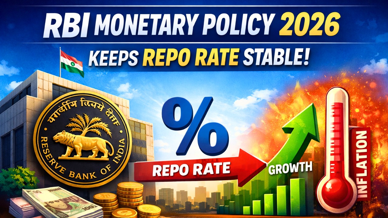 RBI Monetary Policy 2026 Keeps Repo Rate Stable Amid Inflation Control And Growth Outlook