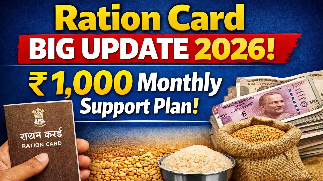 Ration Card Big Update 2026: ₹1,000 Monthly Support Plan, Eligibility Rules And Benefits Explained