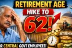 Retirement Age Hike to 62 for Central Government Employees: Full Impact and New Service Rules Explained