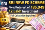 SBI New FD Scheme: Fixed Interest of ₹85,049 on ₹2 Lakh Investment, Full Calculation Explained