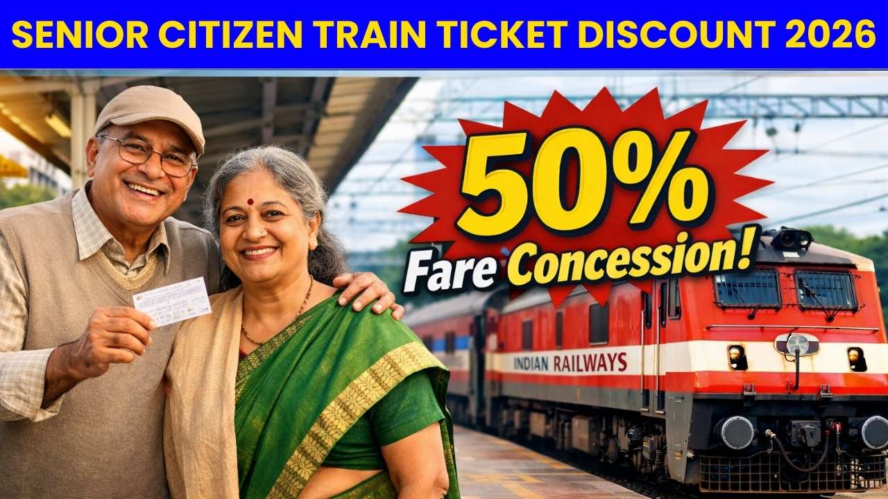 Senior Citizen Train Ticket Discount 2026: 50% Fare Concession Rules, Eligibility and Booking Details Explained