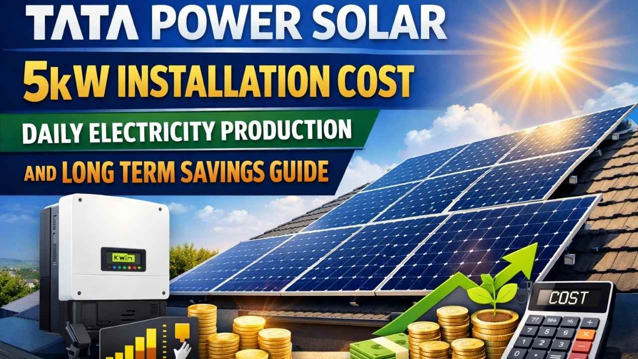 Tata Power Solar 5kW Installation Cost, Daily Electricity Production And Long Term Savings Guide