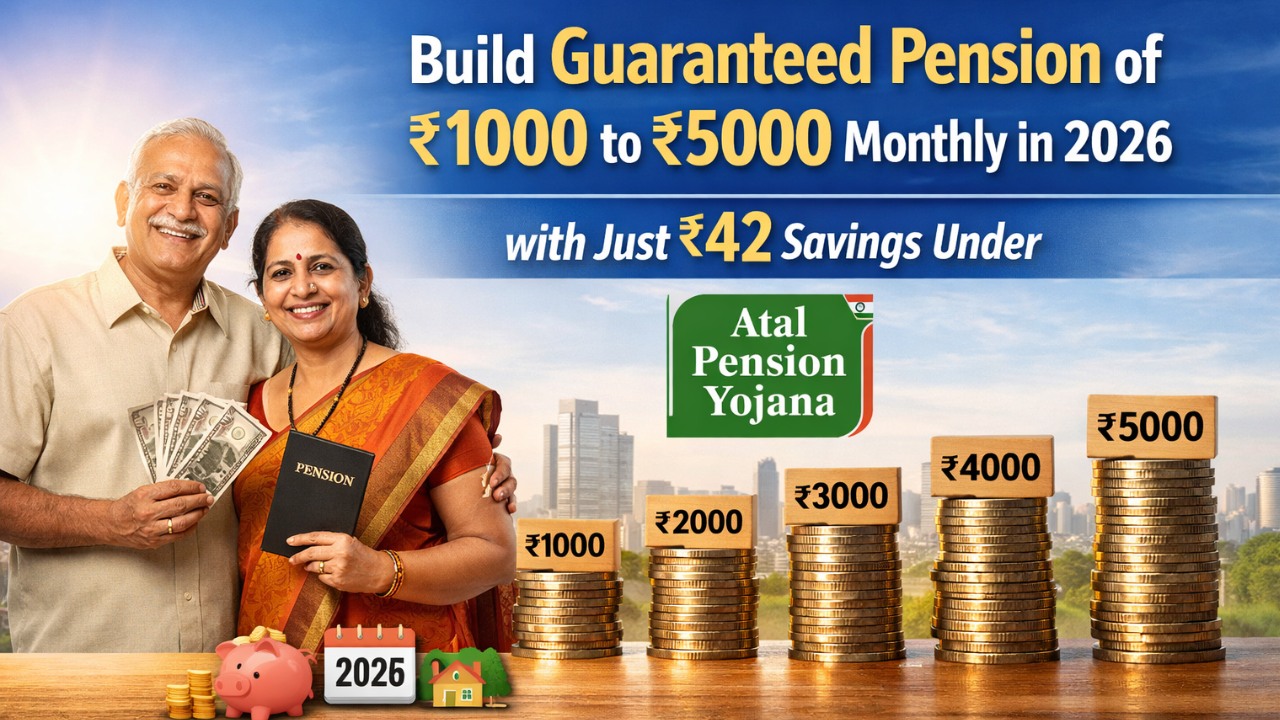Build Guaranteed Pension of ₹1000 to ₹5000 Monthly in 2026 with Just ₹42 Savings Under Atal Pension Yojana